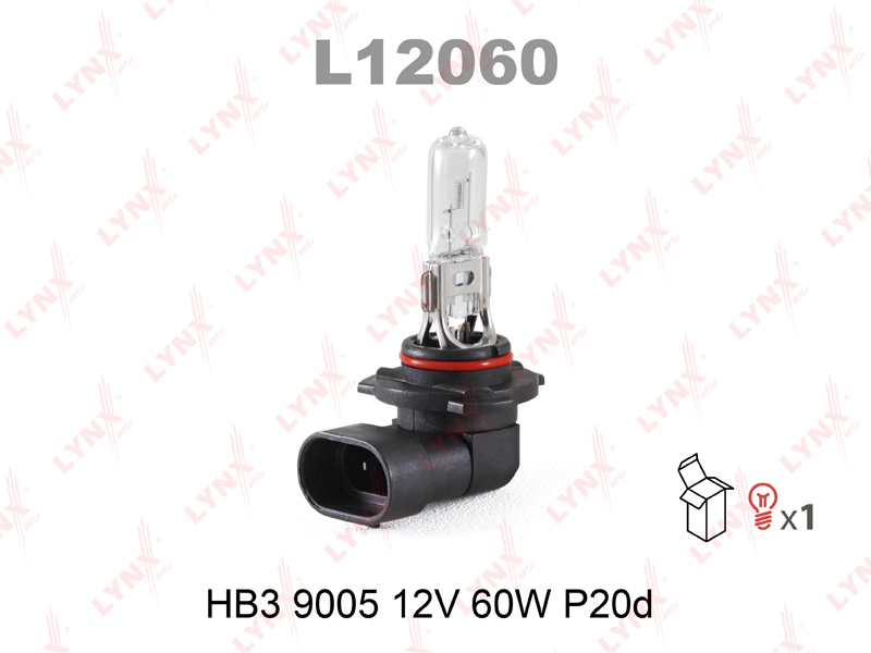 Лампа накаливания галогенная (HB3 (9005) 12V 60W P20d)