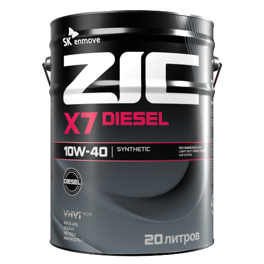 Моторное масло ZIC X7 Diesel 10W-40 20л