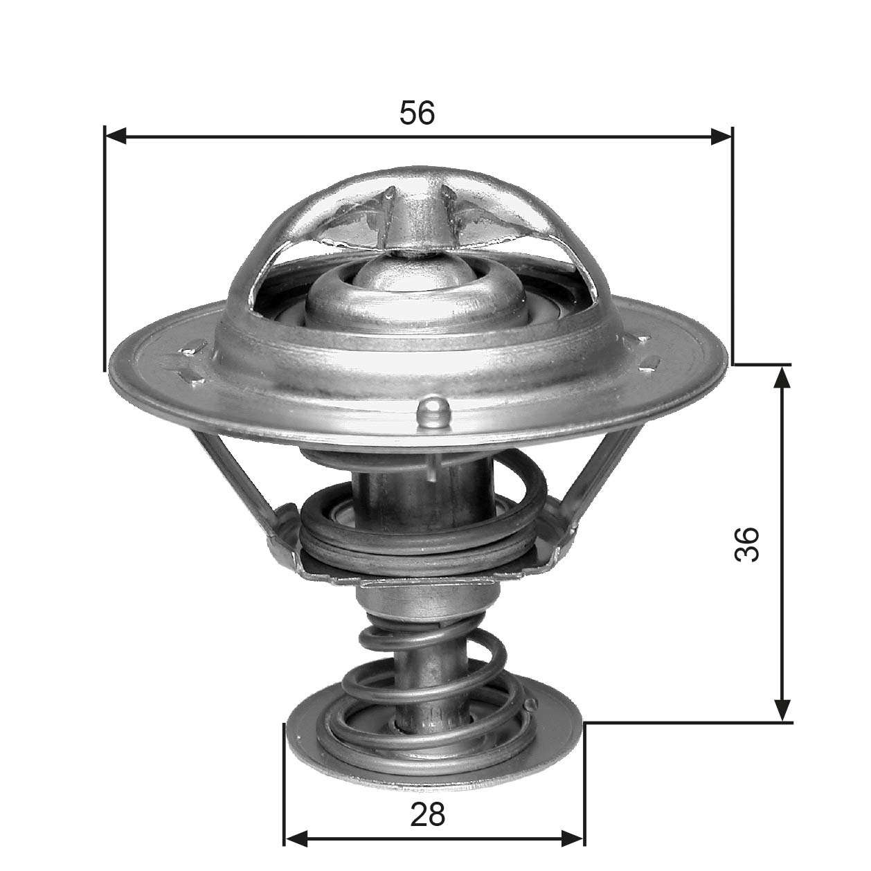GATES термостат Toyota Hiace 2.7 VVTi 16V [2TR-FE] (01/05-); Lexus GS (_S16_) 300 3.0 24V [2JZ-GE] (08/00-03/05); Mitsubishi Lancer 2.0 16V [4B11] (04/13-02/14)