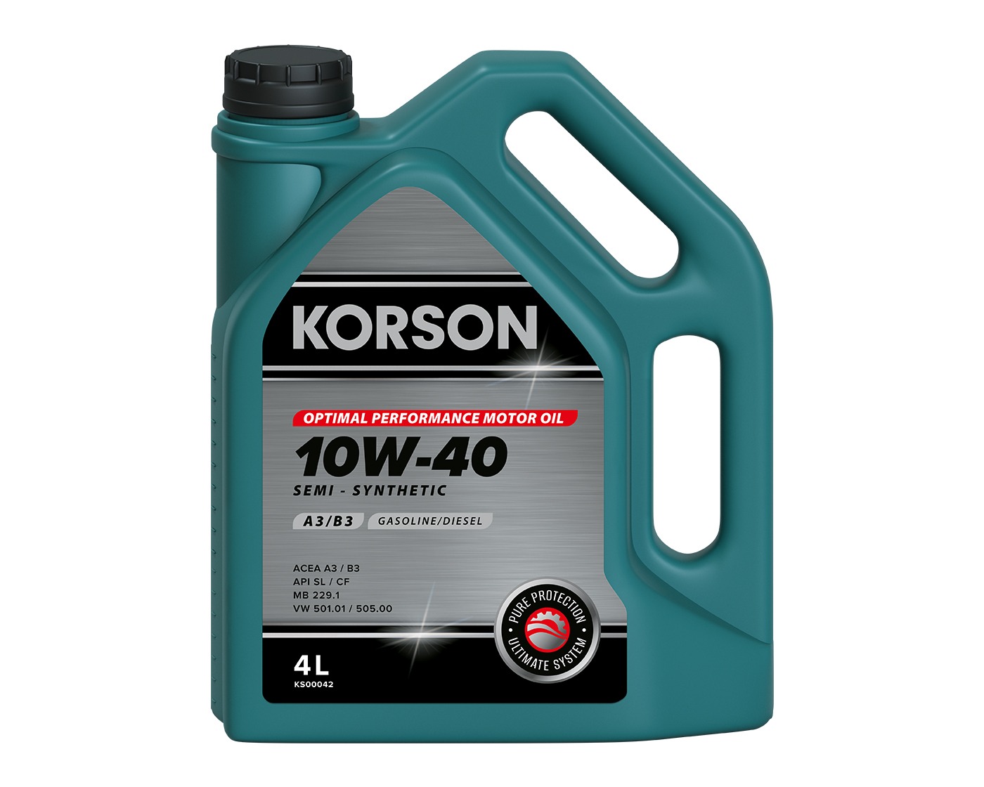 KORSON SEMI-SYNTHETIC 10W-40 SEMI-SYNTHETIC A3/B4 4л (полусинт. мотор. масло)