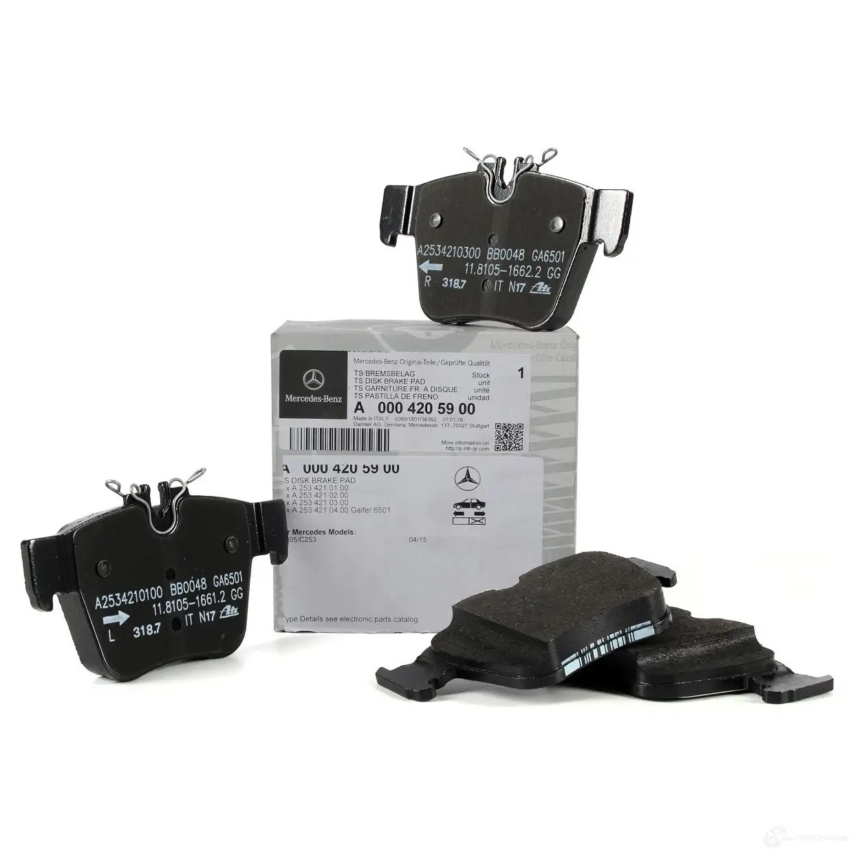 Тормозные колодки задние MERCEDES-BENZ A0004207803