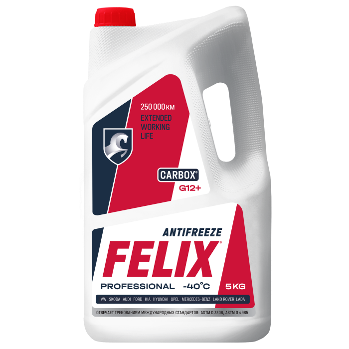 Антифриз FELIX Carbox G12+, красный 5кг